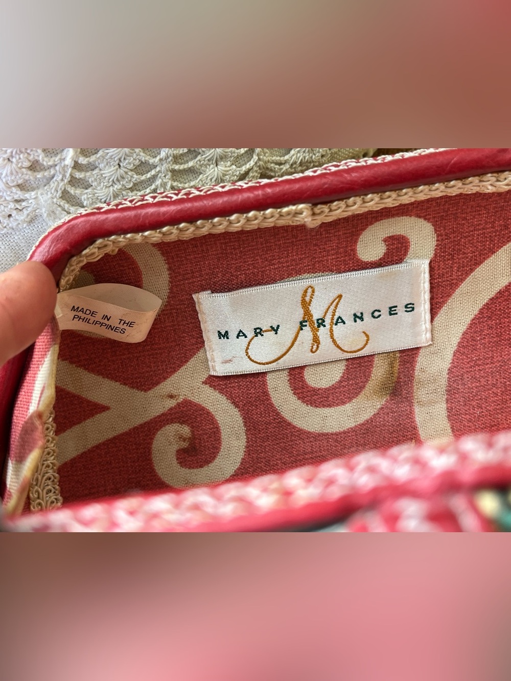 Mary Frances Vintage Nautical ⛵️ Embroidered Purse Handbag GUC Vintage - Picture 4 of 9